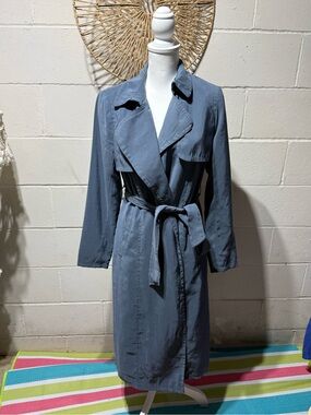 Banana Republic Slate Blue Trench Coat